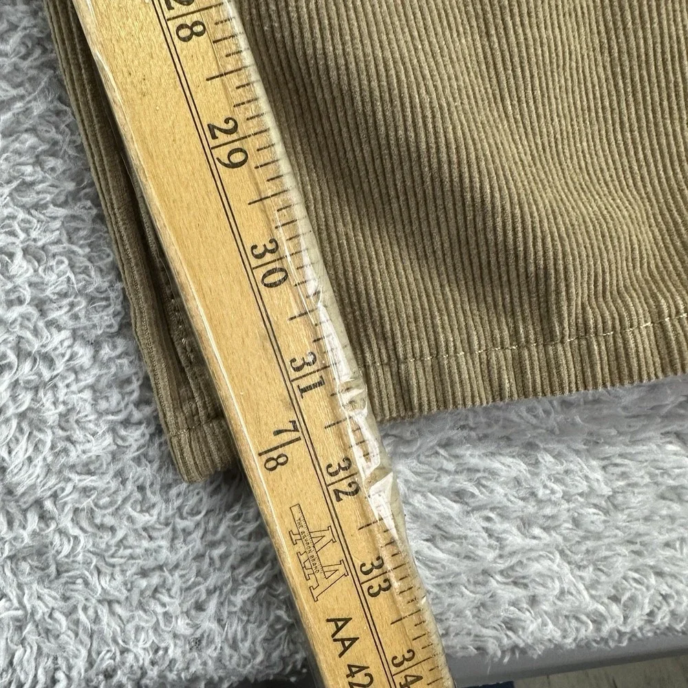 Levi's 514 Pants Mens 36x34 Green Corduroy Slim Straight Preppy Retro Earth Tone